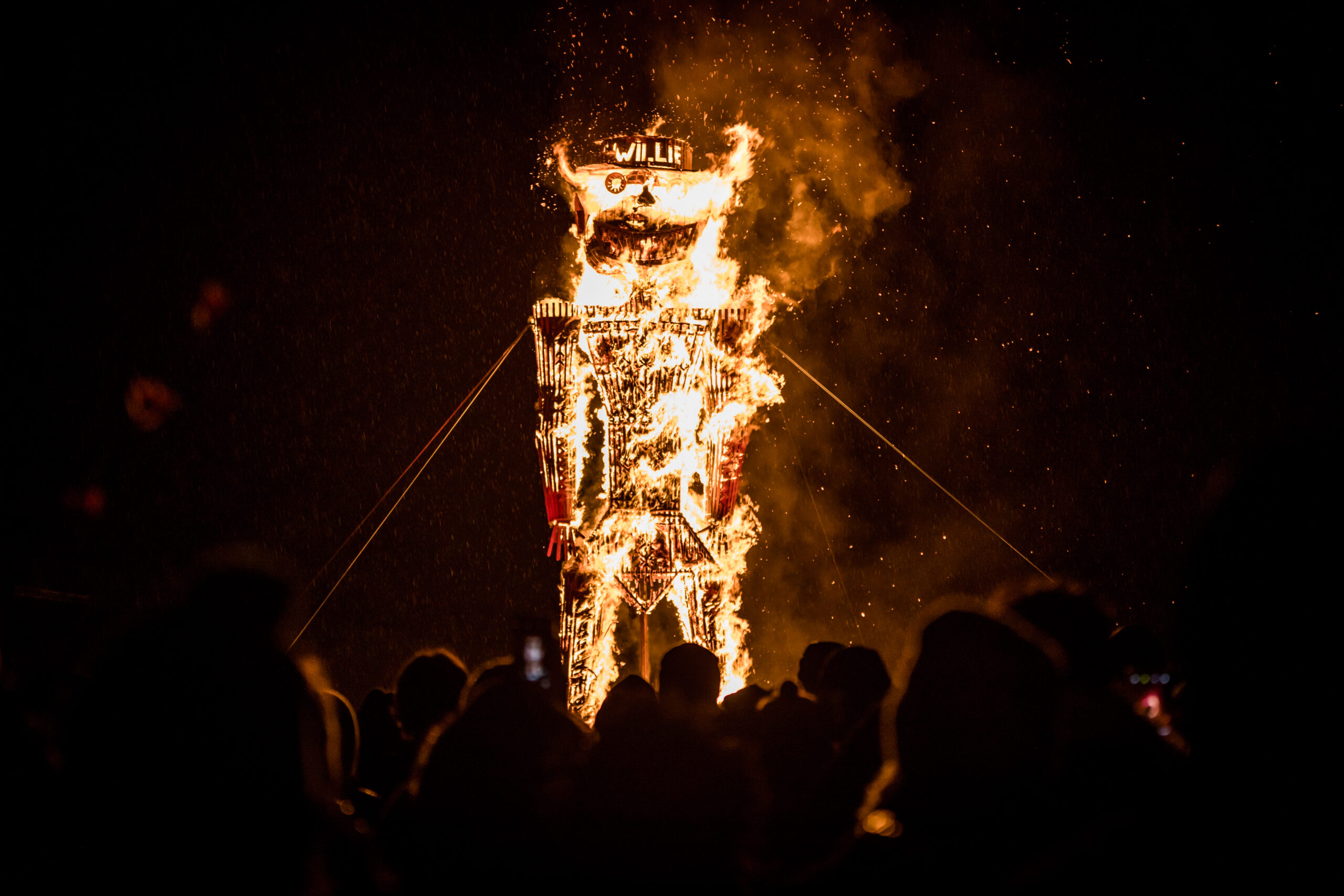 Burning of effigy Big Willie at Mid-Winter Fest